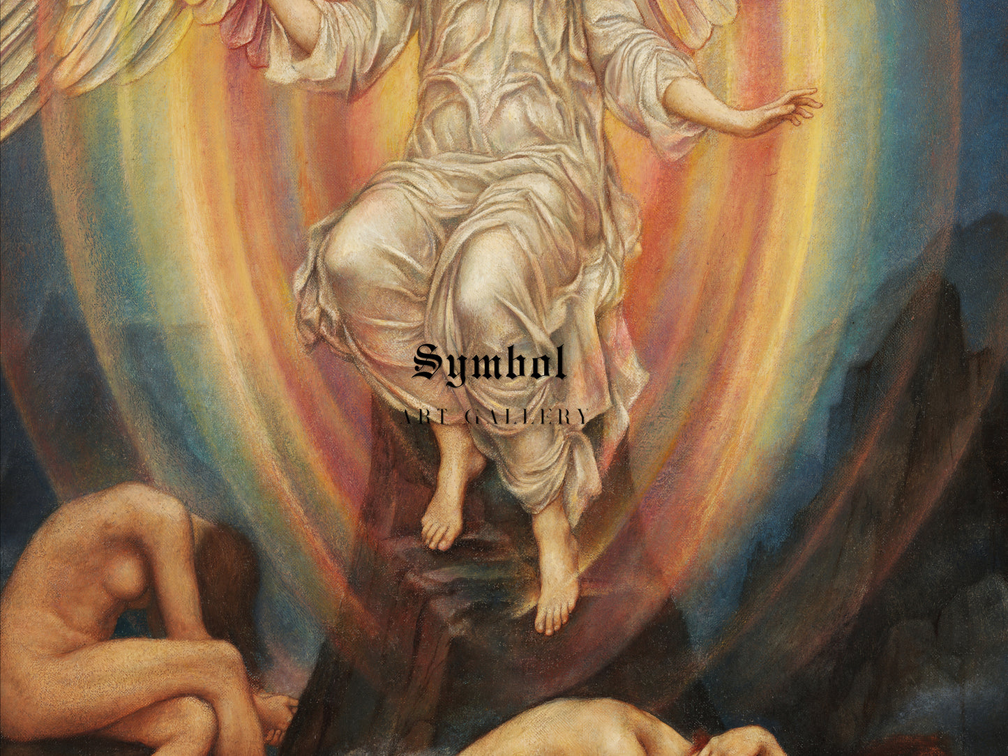The Light Shineth in Darkness and the Darkness Comprehendeth it not by Evelyn De Morgan 1906, Wall Art Print, Fine Art Reproduction