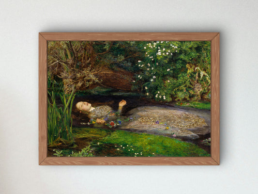 Ophelia by John Everett Millais 1852, Wall Art Print, Fine Art Reproduction, Museum Quality Decor, Poster