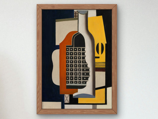 Still Life with Bottle by Fernand Léger 1926, Wall Art Print, Fine Art Reproduction, Museum Quality Decor, Poster