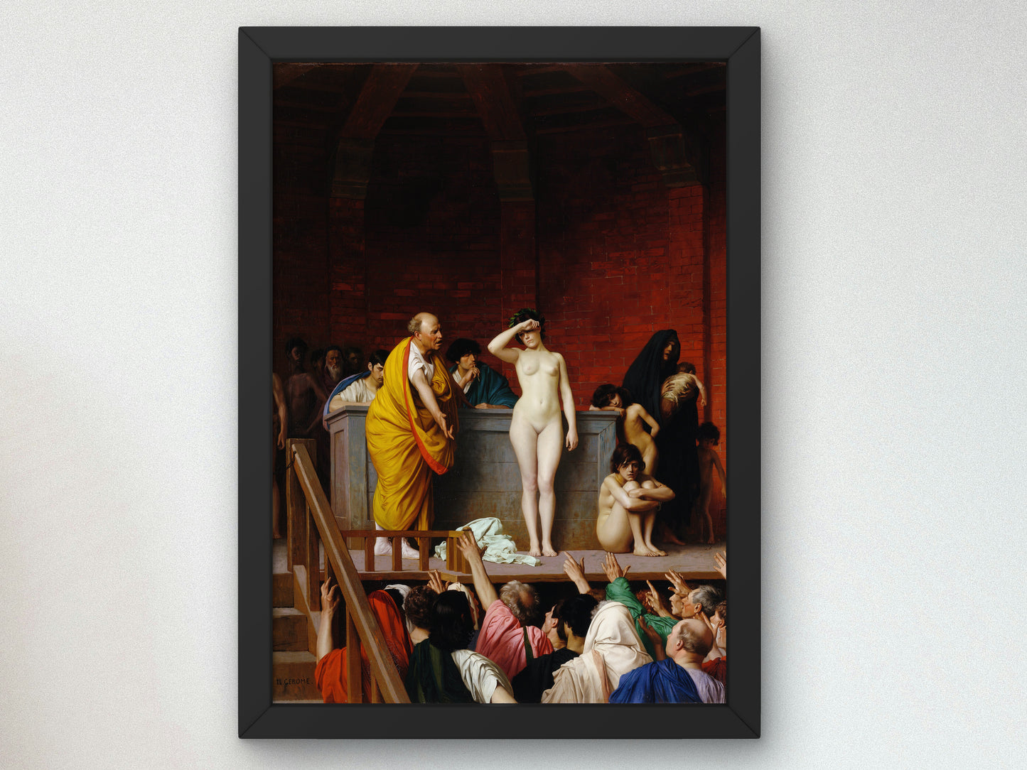 Slave Market in Ancient Rome by Jean Léon Gérôme 1884, Wall Art Print, Fine Art Reproduction, Museum Quality Decor, Poster