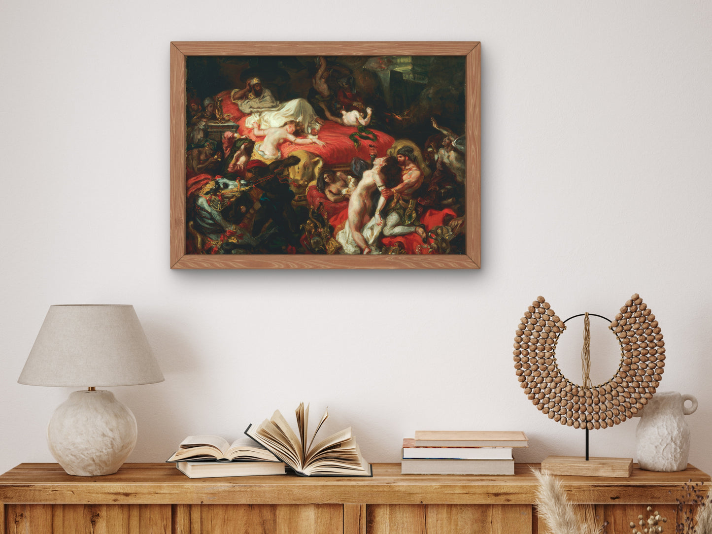 The Death of Sardanapalus by Eugène Delacroix 1844, Wall Art Print, Fine Art Reproduction, Museum Quality Decor, Poster