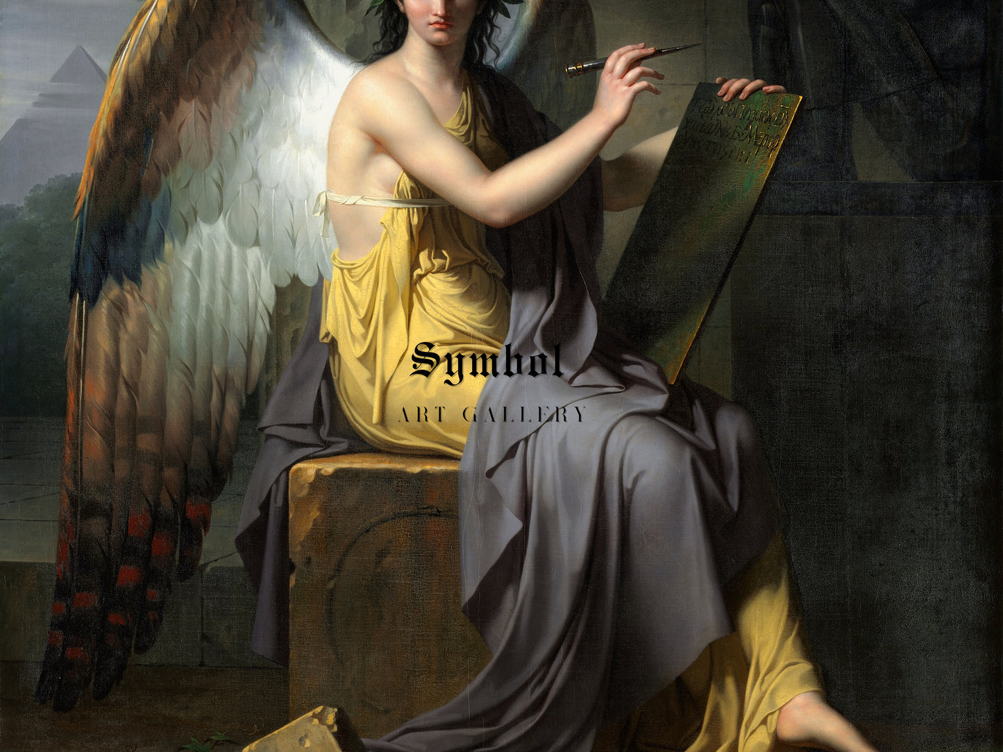 Clio, Muse of History by Charles Meynier 1800, Wall Art Print, Fine Art Reproduction, Museum Quality Decor, Poster