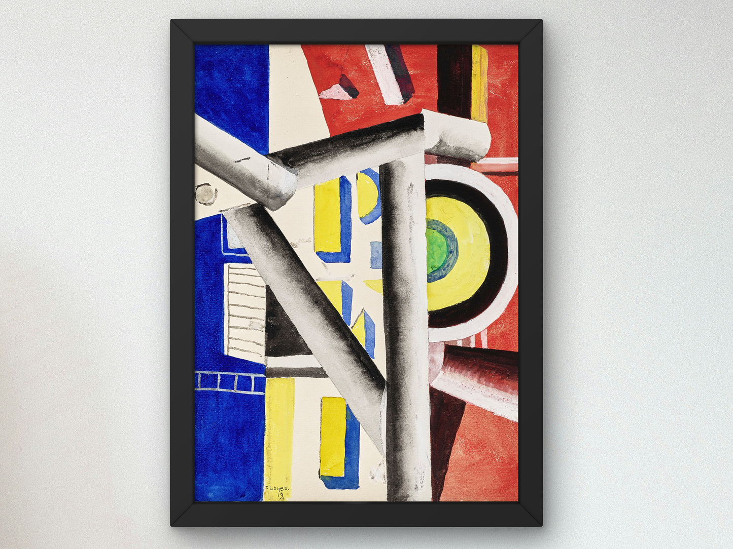 The Scaffold by Fernand Léger 1919, Wall Art Print, Fine Art Reproduction, Museum Quality Decor, Poster