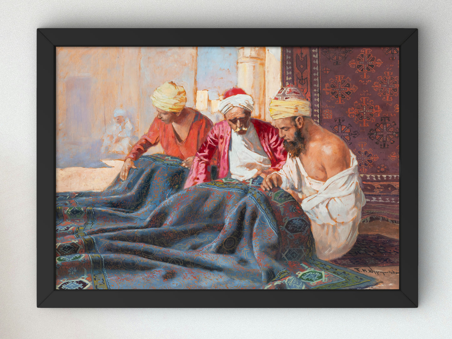 Carpet Sellers by Feliks Michał Wygrzywalski 1885, Wall Art Print, Fine Art Reproduction, Museum Quality Decor, Poster