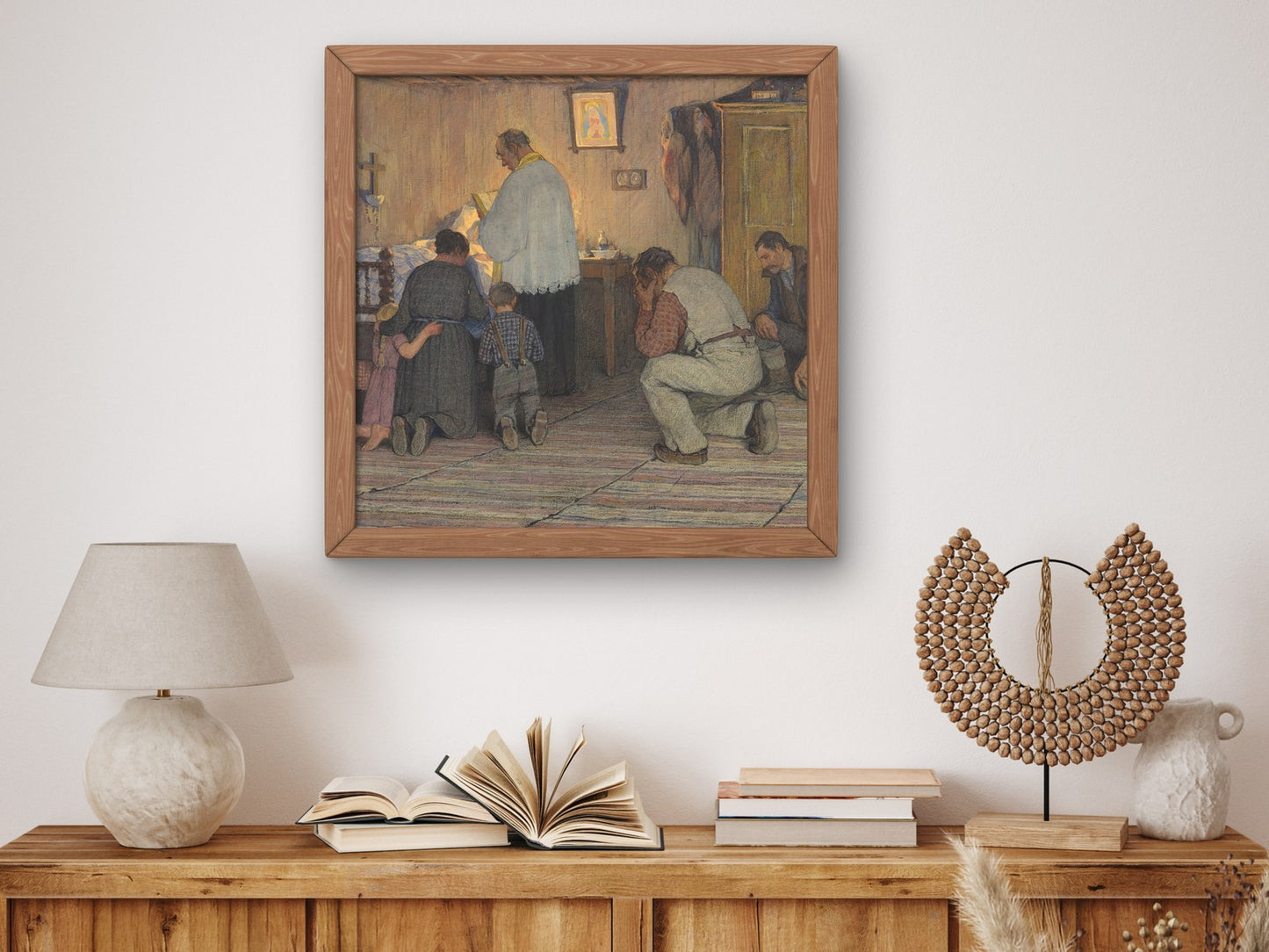 Last Rites by Clarence Gagnon 1928, Wall Art Print, Fine Art Reproduction, Museum Quality Decor, Poster