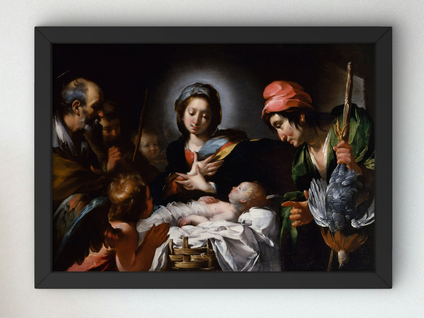 Adoration of the Shepherds by Bernardo Strozzi 1615, Wall Art Print, Fine Art Reproduction, Museum Quality Decor, Poster