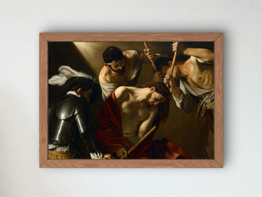 The Crowning with Thorns by Caravaggio 1602, Wall Art Print, Fine Art Reproduction, Museum Quality Decor, Poster