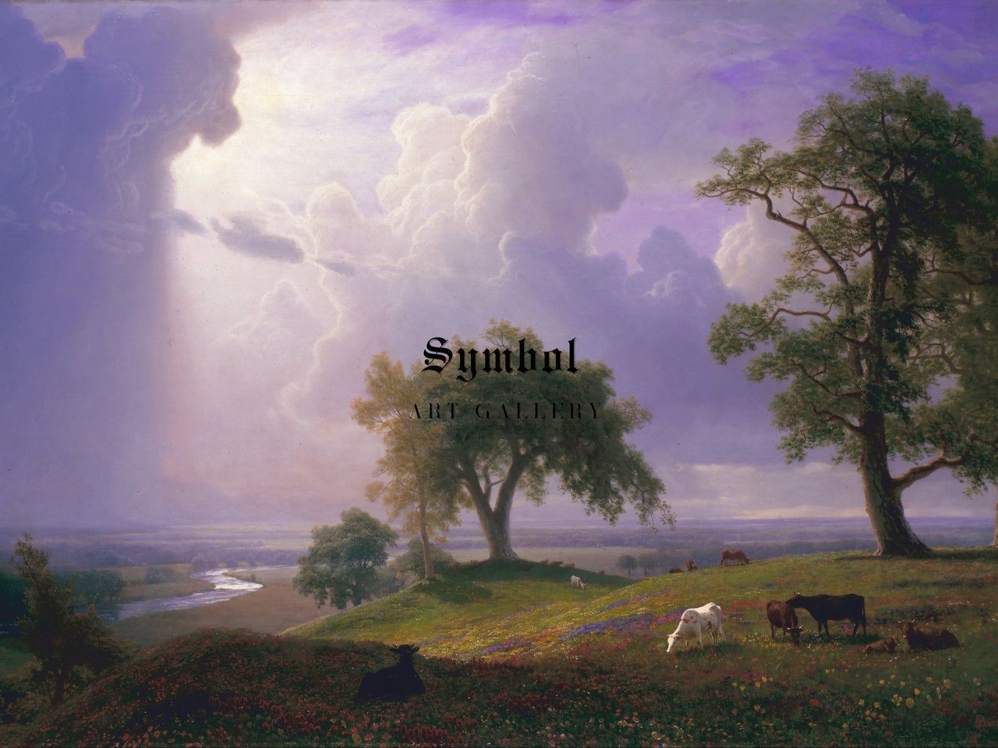 California Spring by Albert Bierstadt 1875, Wall Art Print, Fine Art Reproduction, Museum Quality Decor, Poster