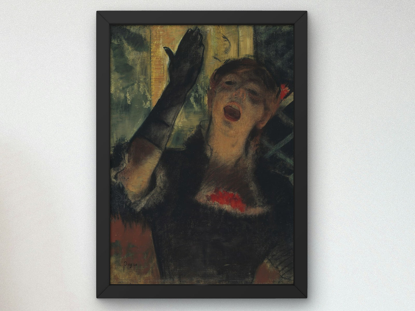 Café Singer by Edgar Degas 1879, Wall Art Print, Fine Art Reproduction, Museum Quality Decor, Poster