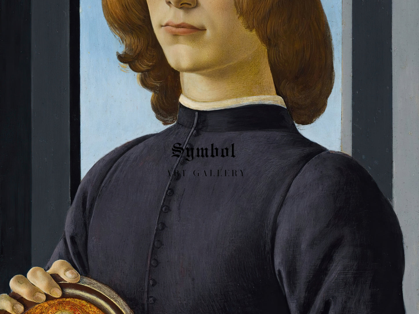 Portrait of a Young Man Holding a Roundel by Sandro Botticelli, Wall Art Print, Fine Art Reproduction, Museum Quality Decor, Poster