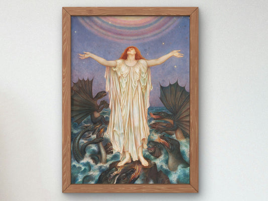 S.O.S. by Evelyn De Morgan 1914, Wall Art Print, Fine Art Reproduction, Museum Quality Decor, Poster
