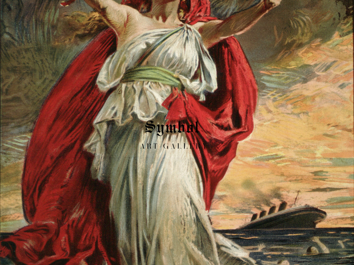 Take Up the Sword of Justice by Bernard Partridge 1915, Wall Art Print, Fine Art Reproduction, Museum Quality Decor, Poster