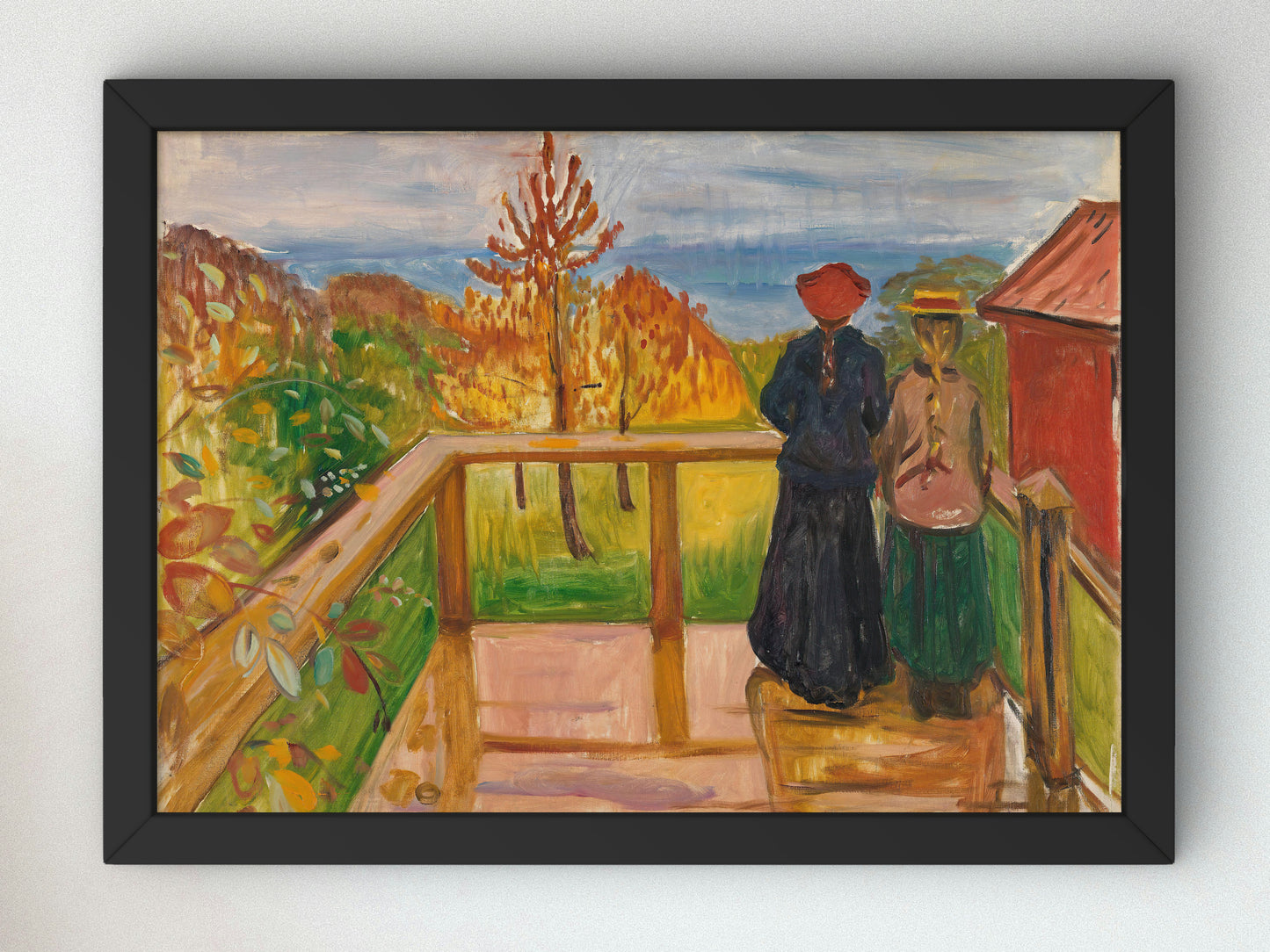 On the Veranda by Edvard Munch 1902, Wall Art Print, Fine Art Reproduction, Museum Quality Decor, Poster