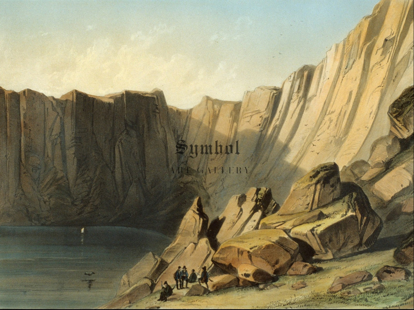 Baie de la Corne à l'Est du Cap Nord by Émile Lassalle, Wall Art Print, Fine Art Reproduction, Museum Quality Decor, Poster