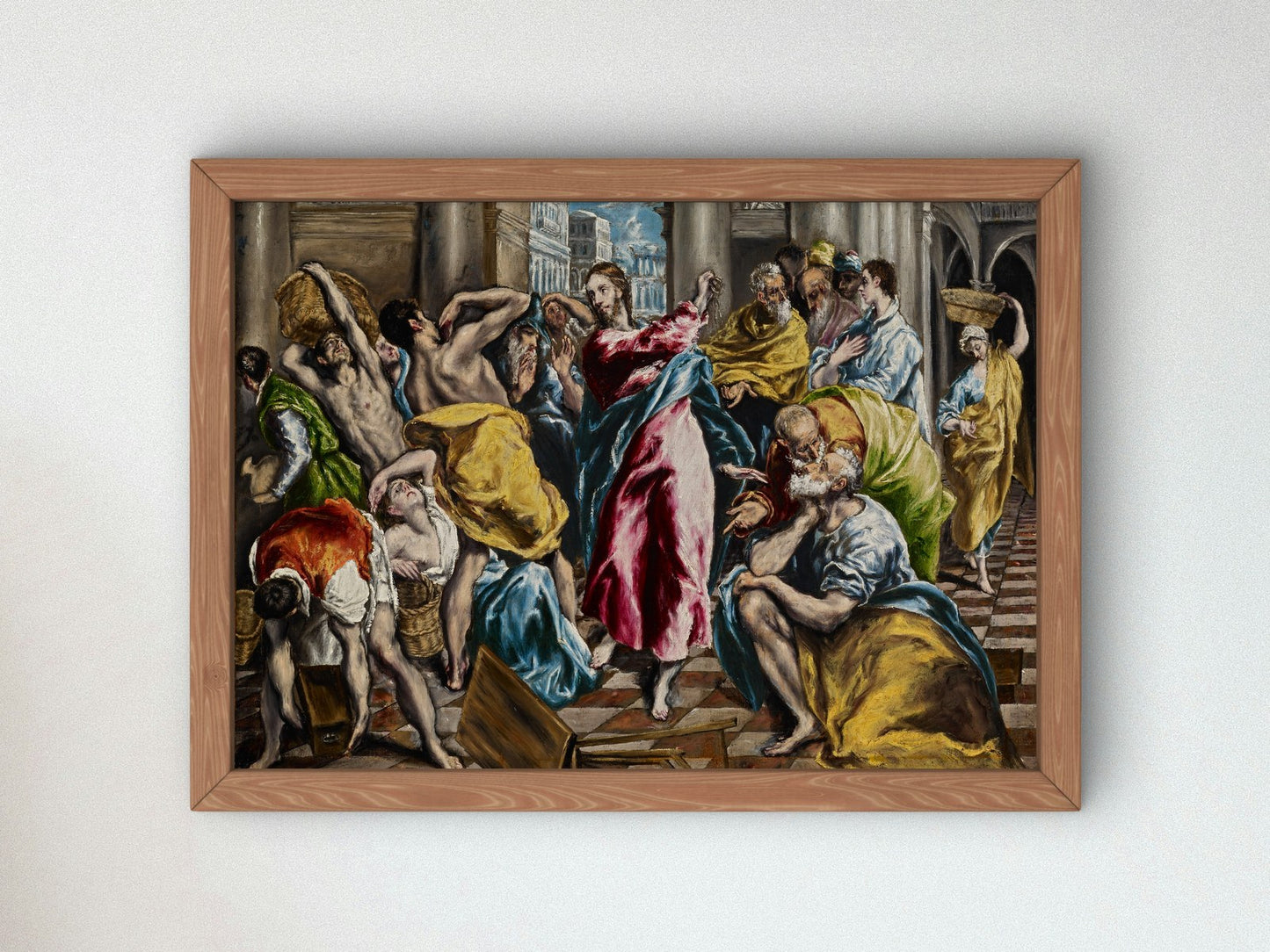 Purification of the Temple by El Greco 1600, Wall Art Print, Fine Art Reproduction, Museum Quality Decor, Poster