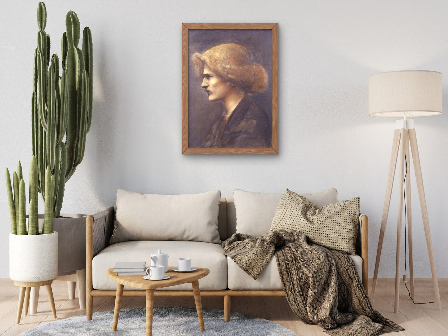 Portrait of Ignacy Jan Paderewski by Edward Burne Jones 1890, Wall Art Print, Fine Art Reproduction, Museum Quality Decor, Poster