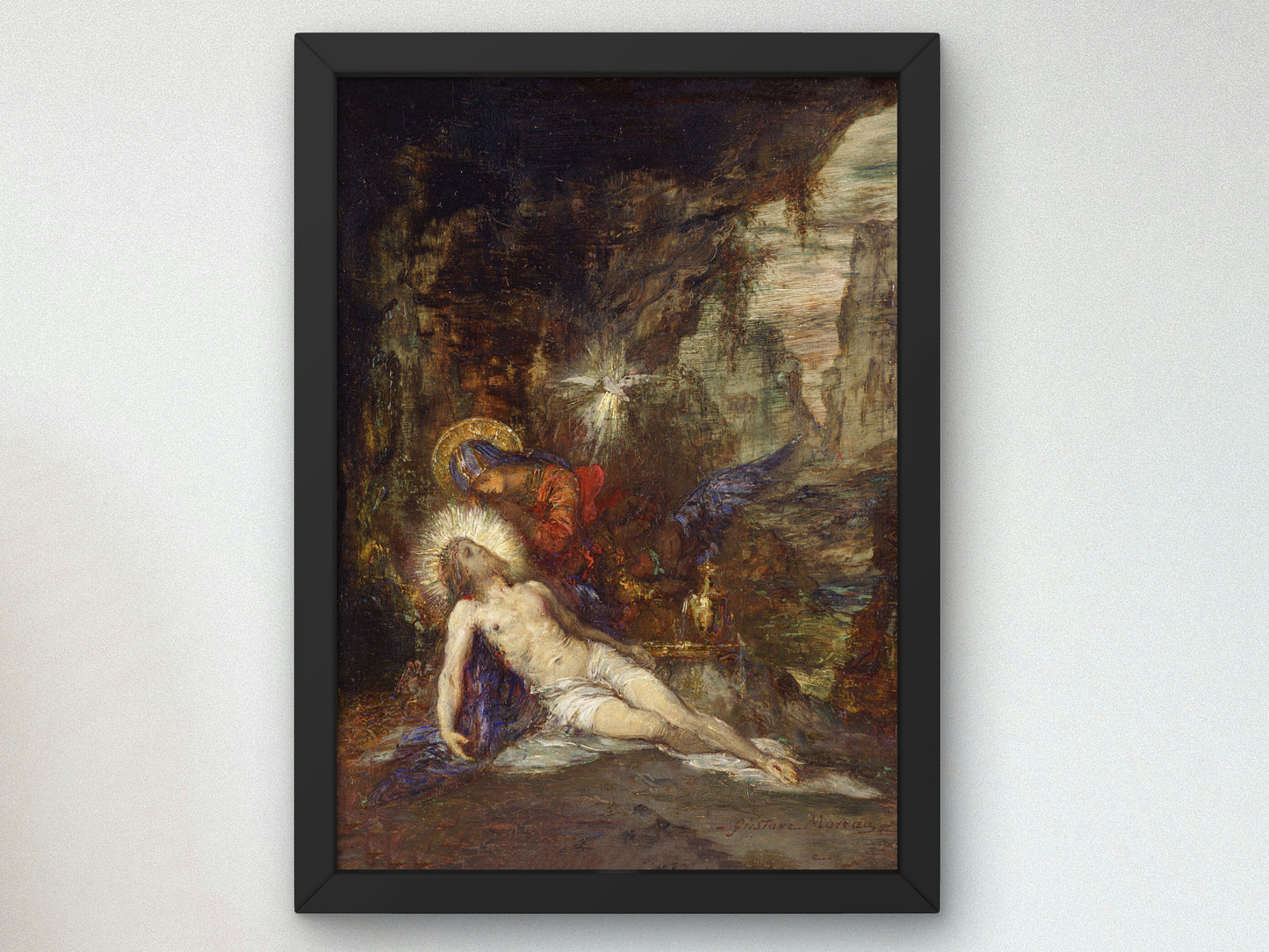 Pietà by Gustave Moreau 1876, Wall Art Print, Fine Art Reproduction, Museum Quality Decor, Poster