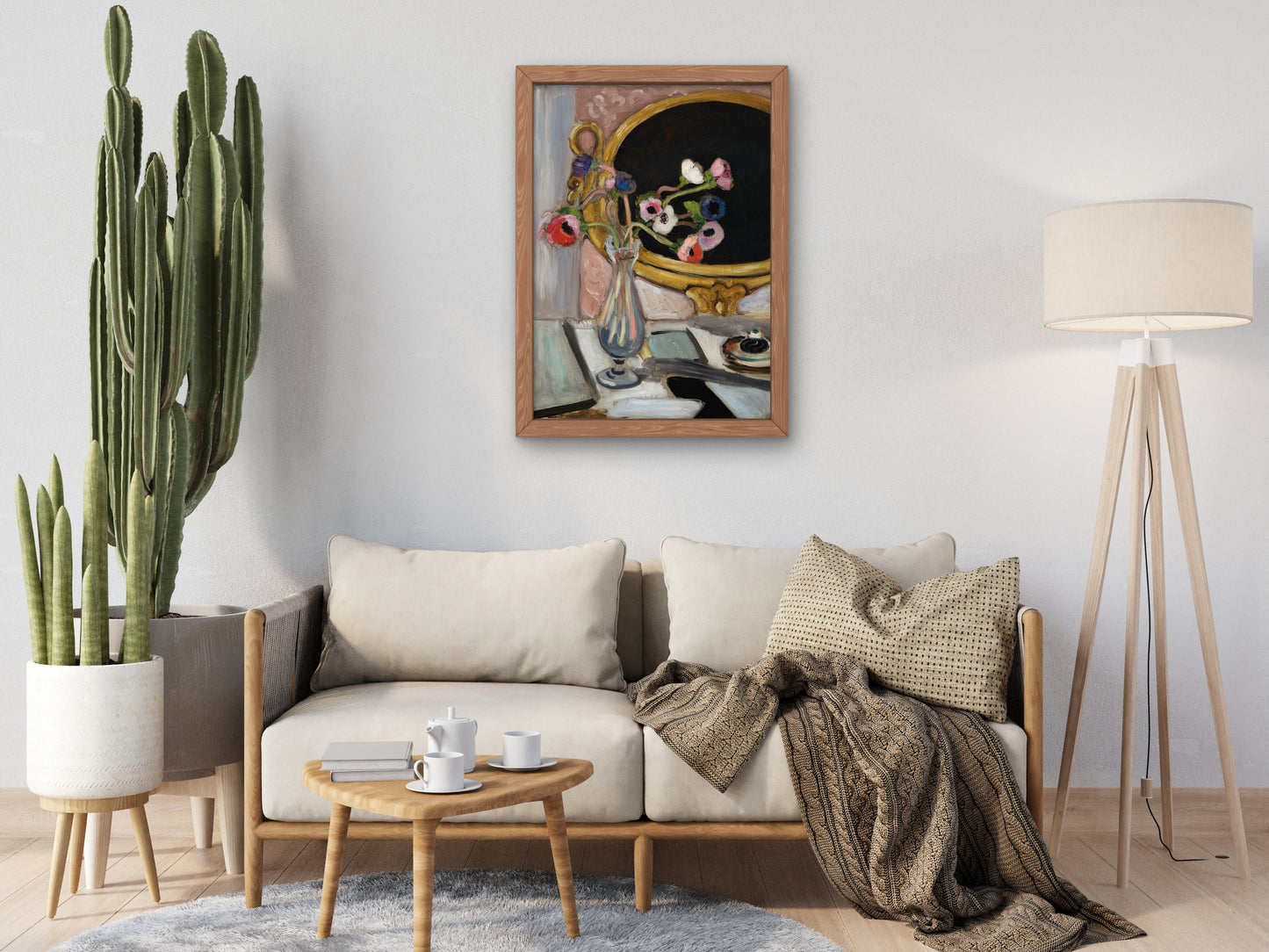 Anemones at the Black Mirror by Henri Matisse 1919, Wall Art Print, Fine Art Reproduction, Museum Quality Decor, Poster