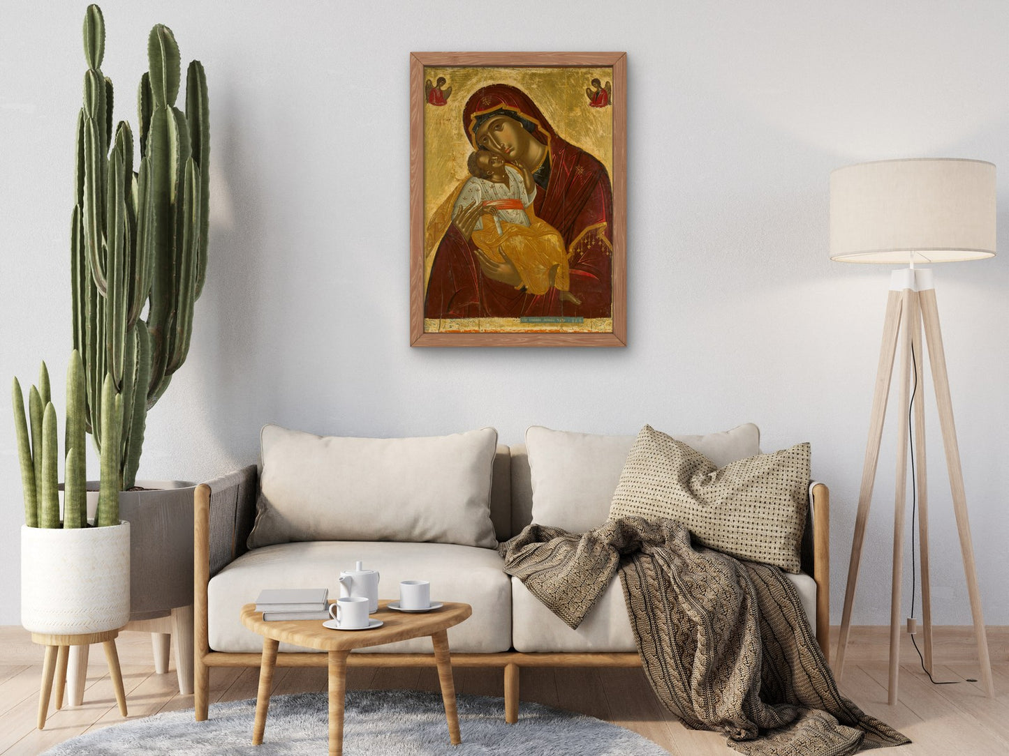 The Virgin of Tenderness by Emmanuel Lambardos 1609, Wall Art Print, Fine Art Reproduction, Museum Quality Decor, Poster