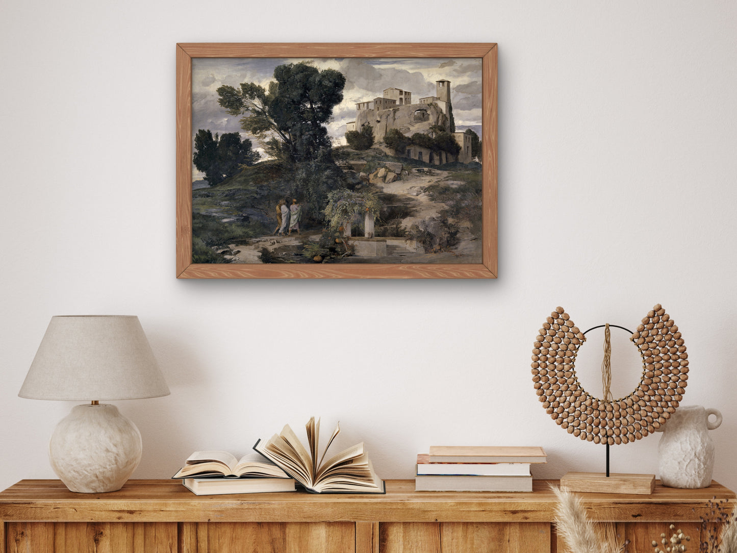 On the Way to Emmaus by Arnold Böcklin 1868, Wall Art Print, Fine Art Reproduction, Museum Quality Decor, Poster
