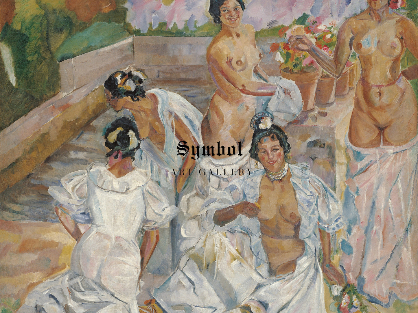 The Bath by Francisco Iturrino 1916, Wall Art Print, Fine Art Reproduction, Museum Quality Decor, Poster