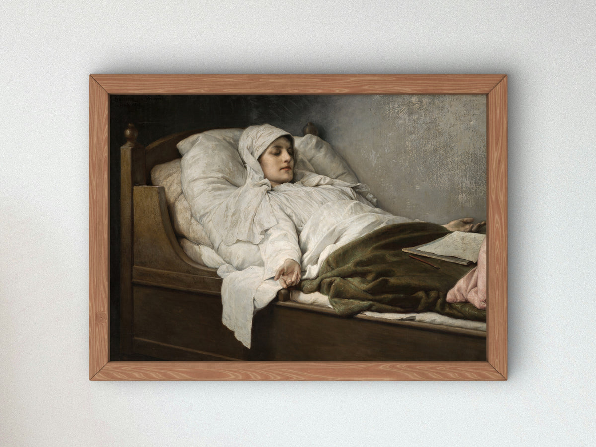 The Seeress of Prevorst by Gabriel von Max 1892, Wall Art Print, Fine Art Reproduction, Museum Quality Decor, Poster