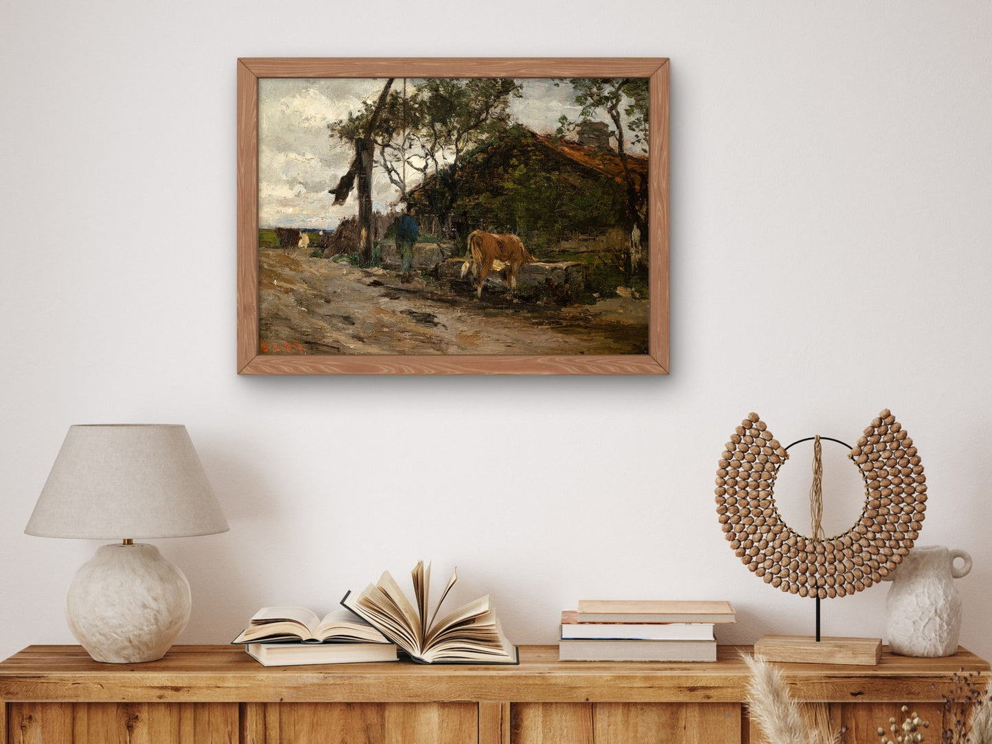 By the Well by Émile van Marcke, Wall Art Print, Fine Art Reproduction, Museum Quality Decor, Poster
