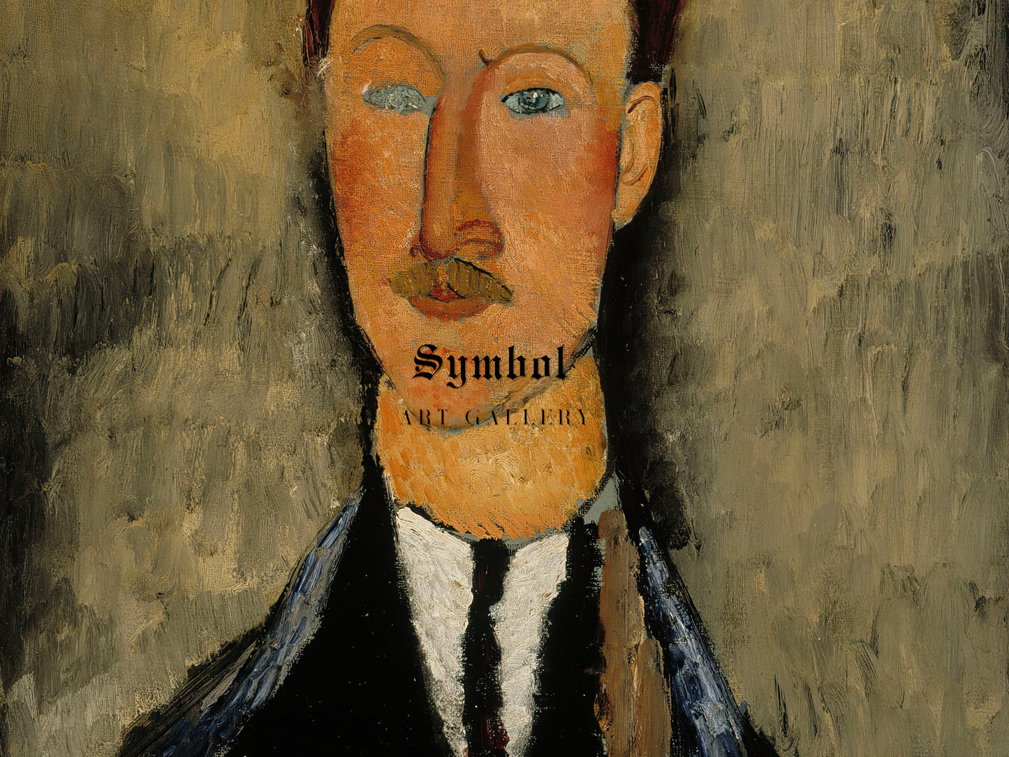 Portrait of the Artist Léopold Survage by Amedeo Modigliani 1918, Wall Art Print, Fine Art Reproduction, Museum Quality Decor, Poster