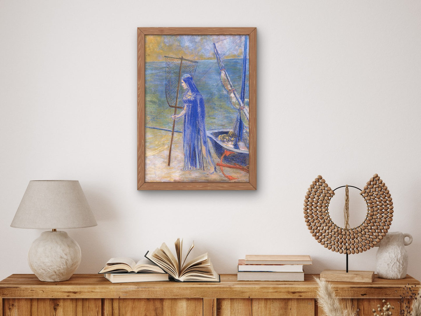 La Pecheuse by Odilon Redon 1893, Wall Art Print, Fine Art Reproduction, Museum Quality Decor, Poster