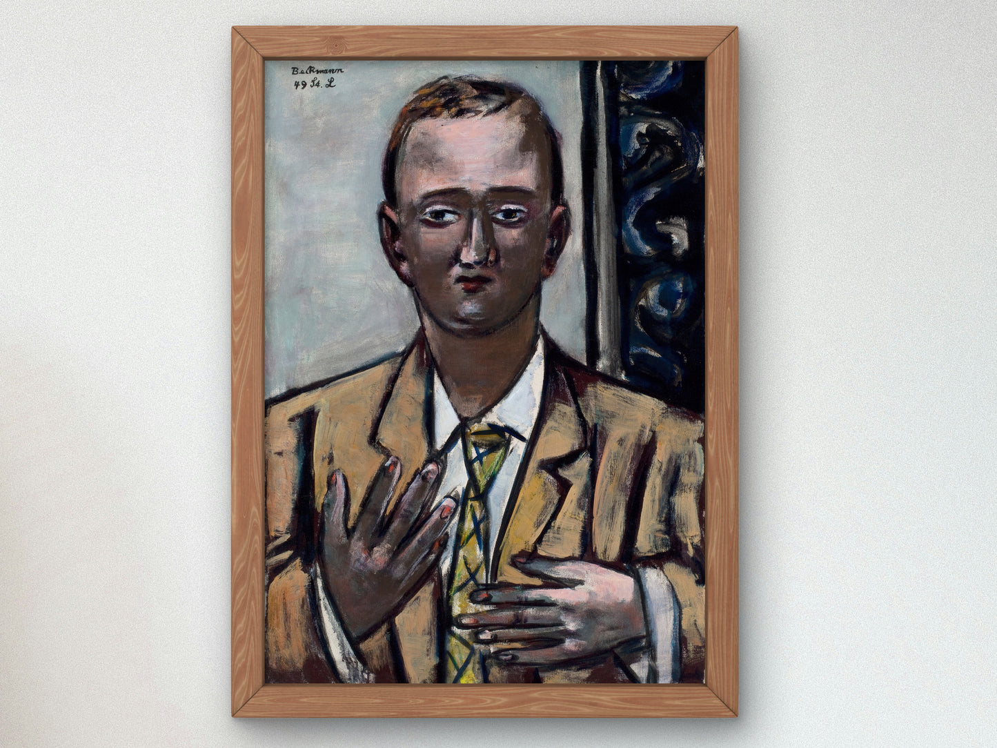 Portrait of Morton D. May by Max Beckmann 1949, Wall Art Print, Fine Art Reproduction, Museum Quality Decor, Poster