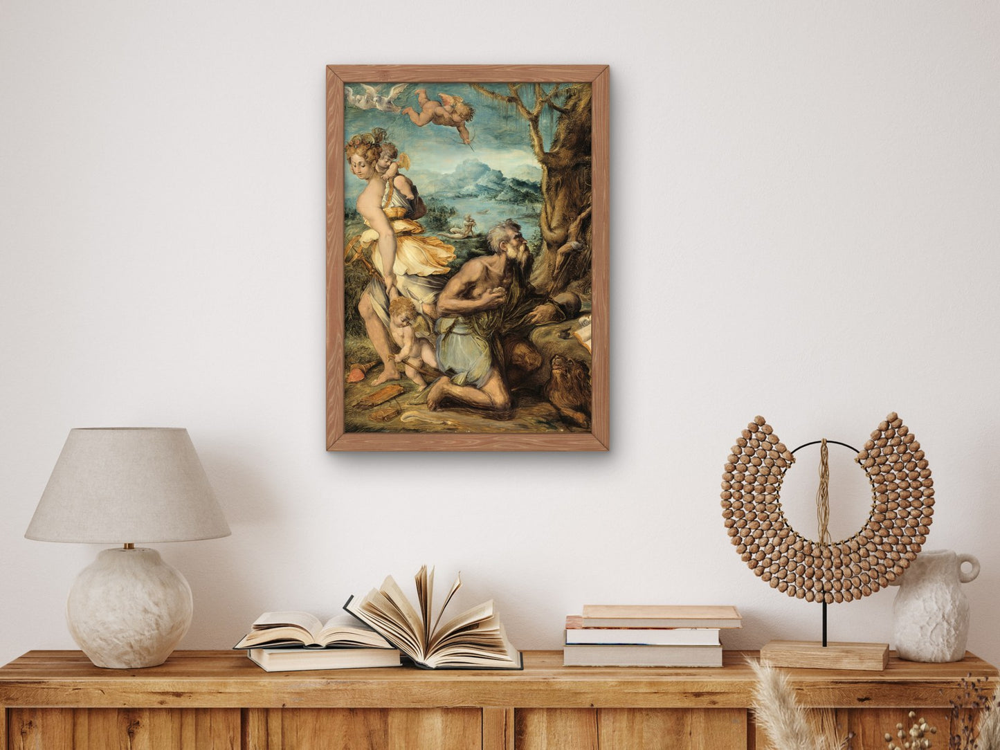 The Temptation of Saint Jerome by Giorgio Vasari 1541, Wall Art Print, Fine Art Reproduction, Museum Quality Decor, Poster