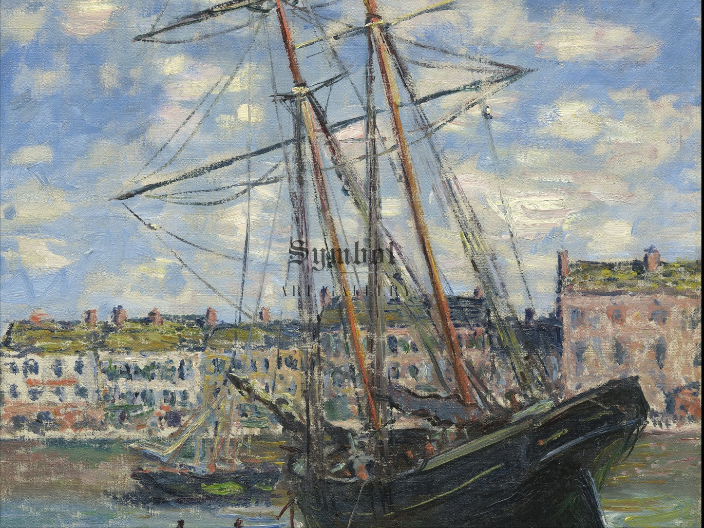 Boat Lying at Low Tide by Claude Monet 1881, Wall Art Print, Fine Art Reproduction, Museum Quality Decor, Poster