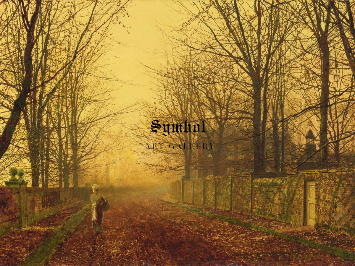 A Golden Idyll by John Atkinson Grimshaw, Wall Art Print, Fine Art Reproduction, Museum Quality Decor, Poster
