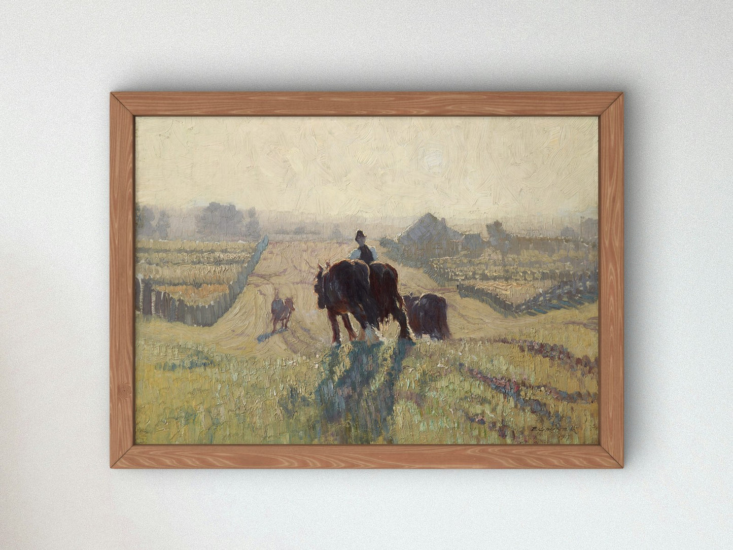 Frosty Sunrise by Elioth Gruner 1917, Wall Art Print, Fine Art Reproduction, Museum Quality Decor, Poster