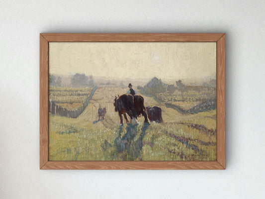 Frosty Sunrise by Elioth Gruner 1917, Wall Art Print, Fine Art Reproduction, Museum Quality Decor, Poster