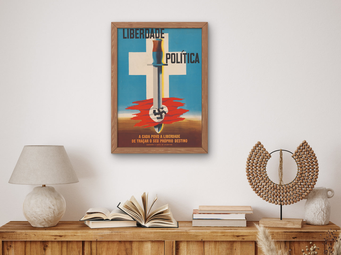 Political Freedom, to Each People the Freedom to Choose Their Own Destiny by Edward McKnight Kauffer, Wall Art Print, Fine Art Reproduction