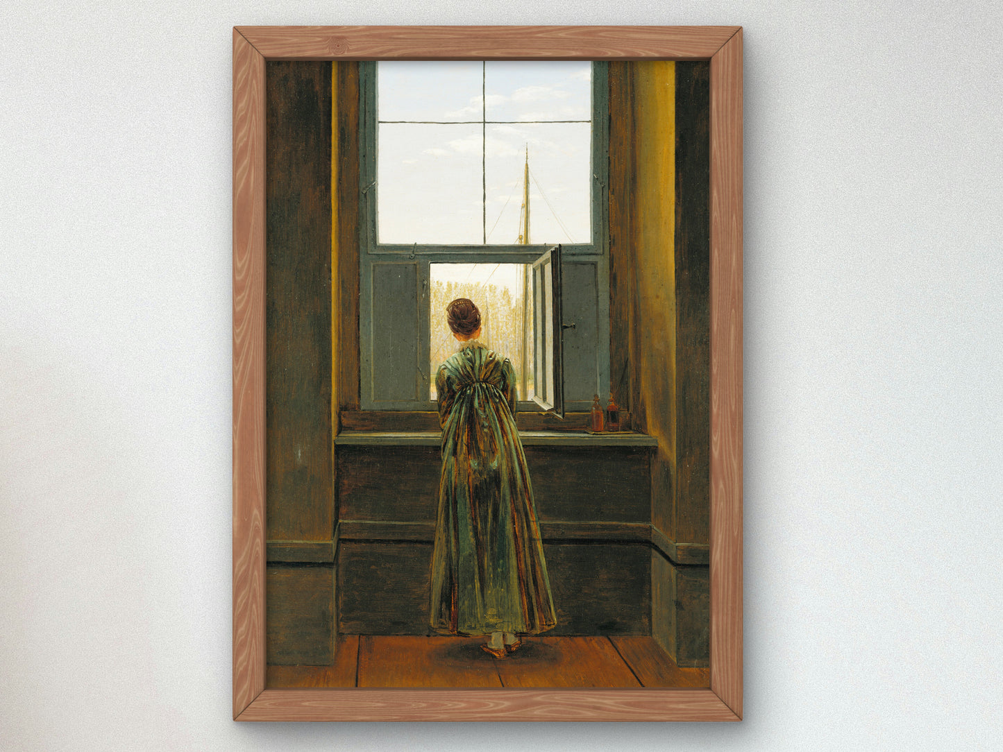 Woman at a Window by Caspar David Friedrich 1822, Wall Art Print, Fine Art Reproduction, Museum Quality Decor, Poster