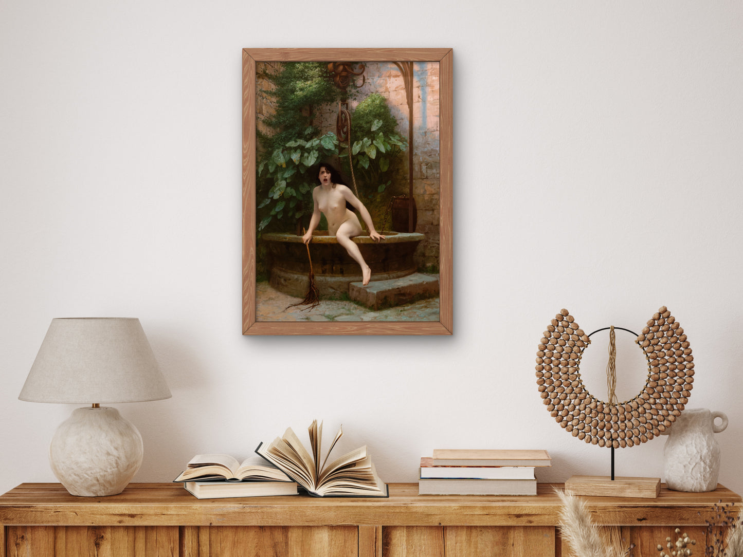 Truth Coming Out of Her Well to Shame Mankind by Jean Léon Gérôme 1896, Wall Art Print, Fine Art Reproduction, Museum Quality Decor, Poster