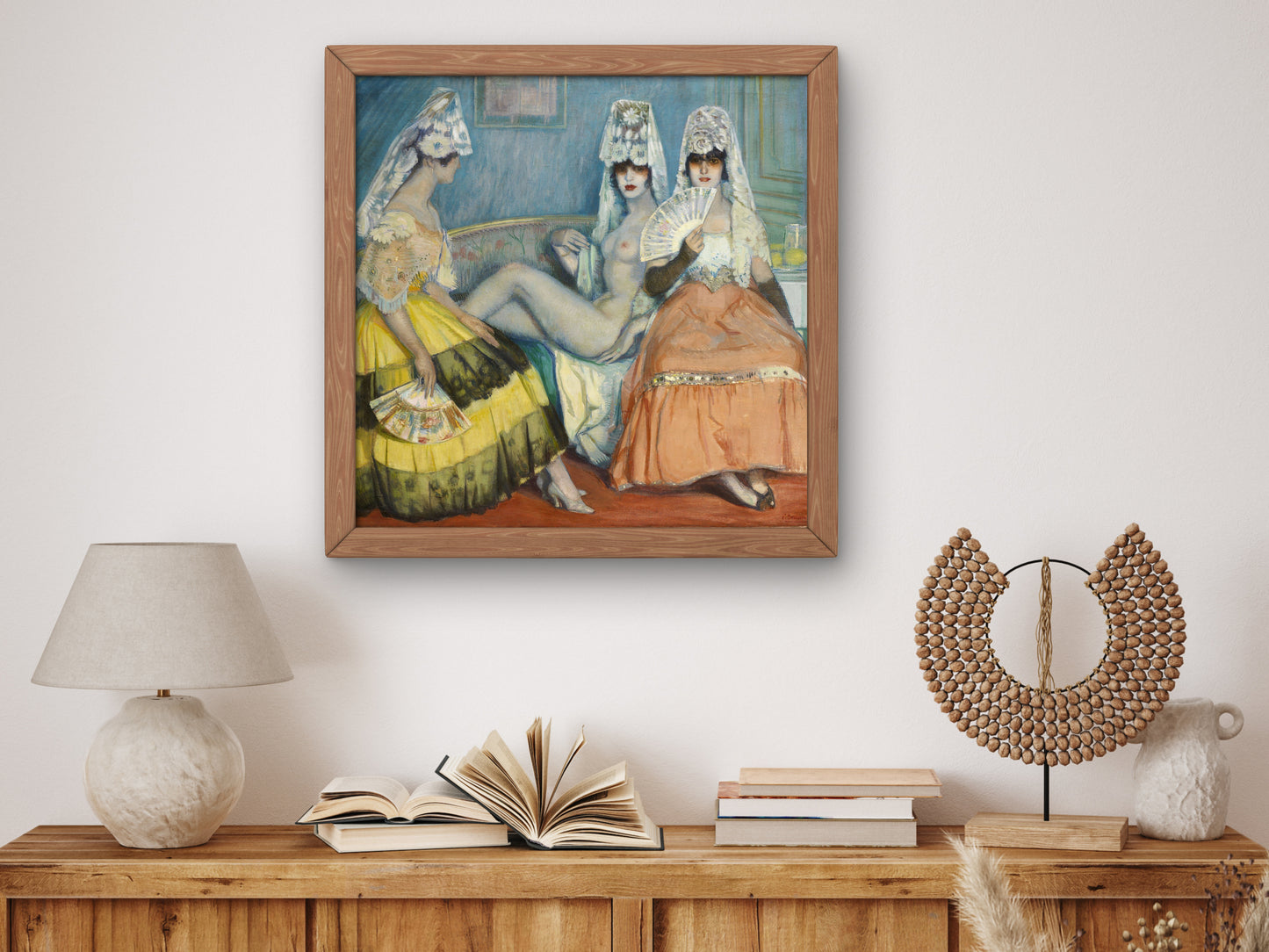 La Maja Marquesa by Federico Beltrán Masses 1912, Wall Art Print, Fine Art Reproduction, Museum Quality Decor, Poster