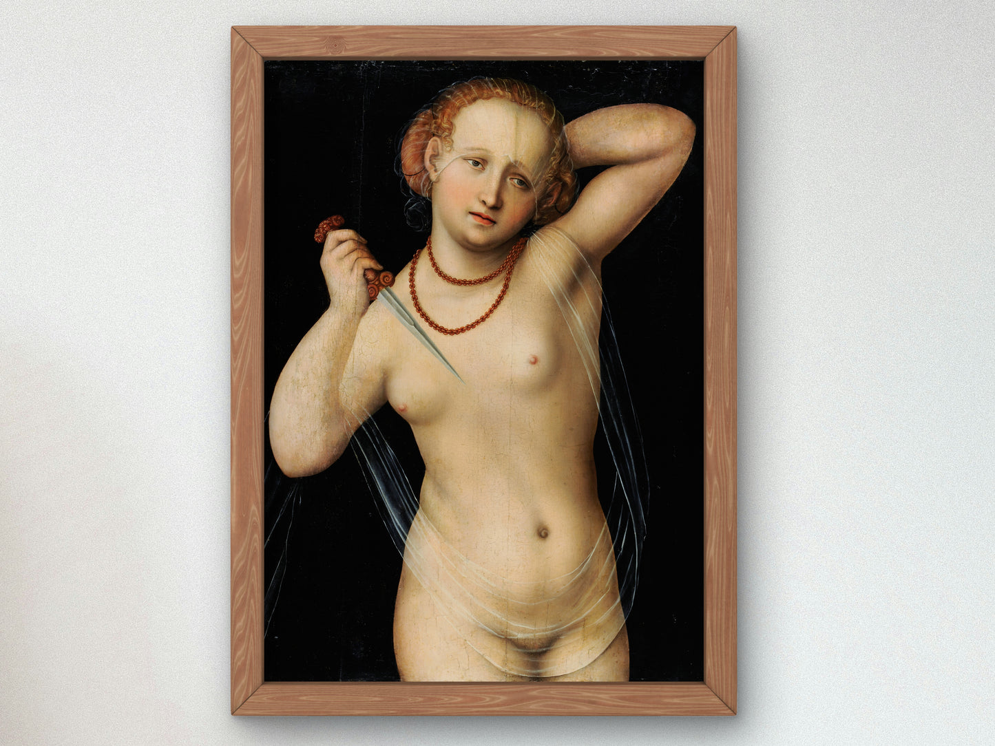 Lucretia by Lucas Cranach the Elder 1535, Wall Art Print, Fine Art Reproduction, Museum Quality Decor, Poster