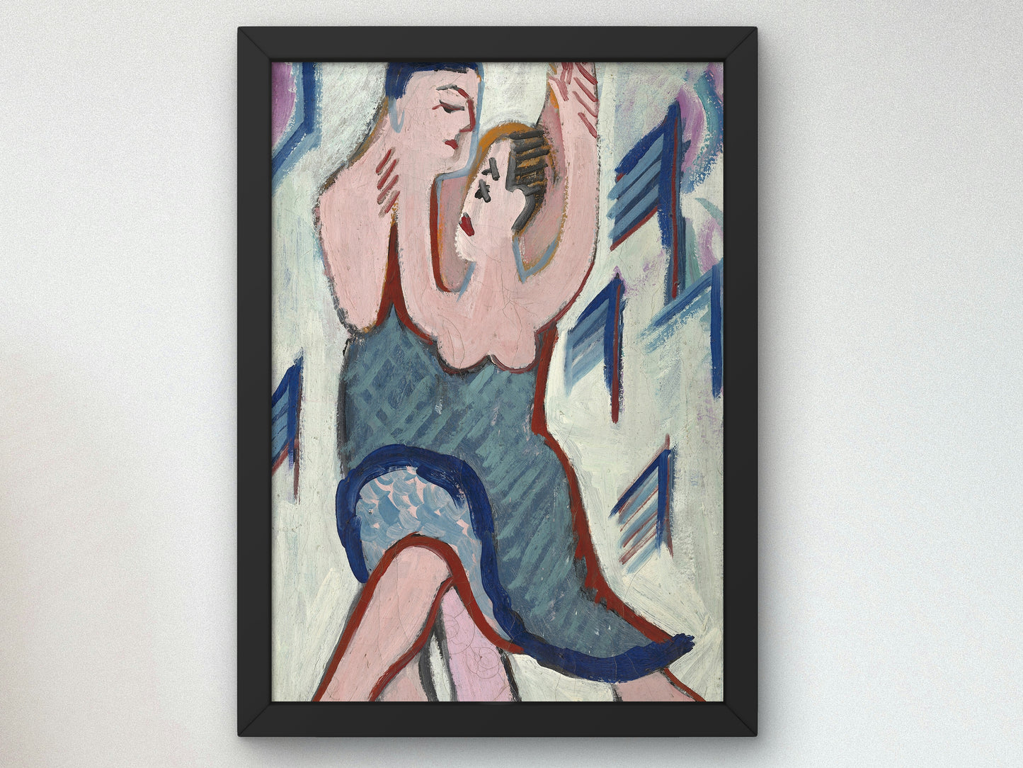 Dancing Couple in the Snow by Ernst Ludwig Kirchner 1928, Wall Art Print, Fine Art Reproduction, Museum Quality Decor, Poster