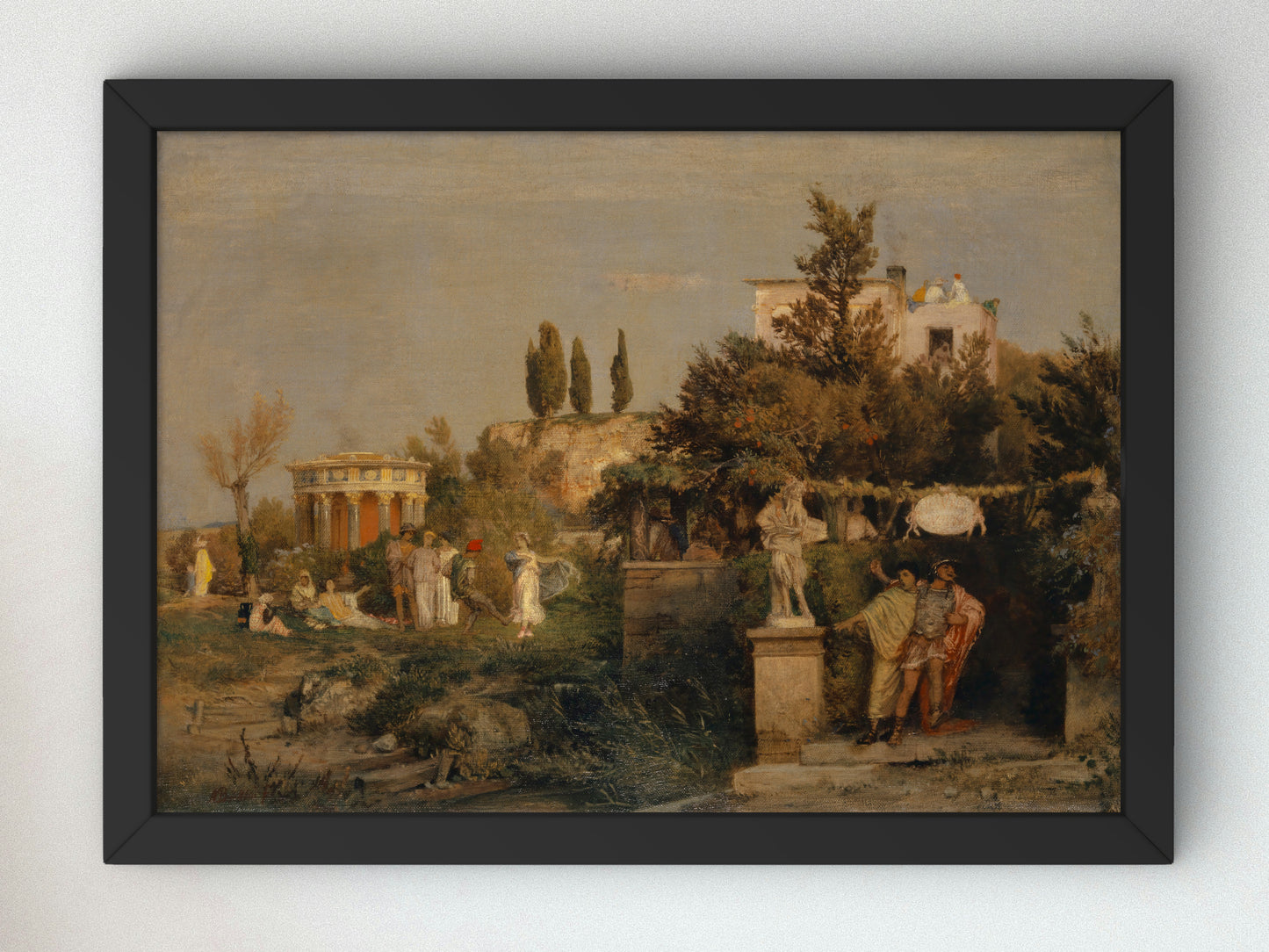 Ancient Roman Tavern by Arnold Böcklin 1866, Wall Art Print, Fine Art Reproduction, Museum Quality Decor, Poster