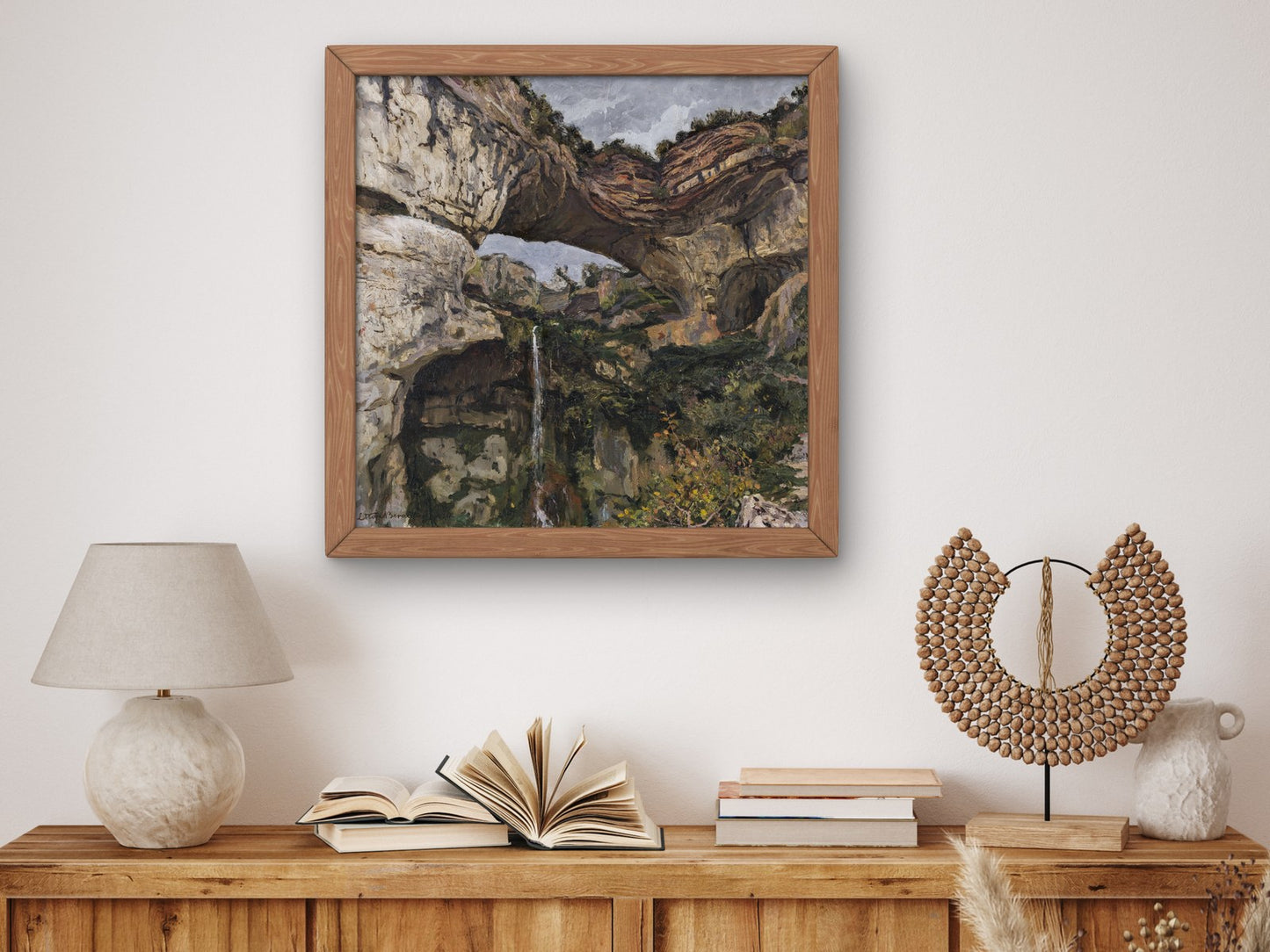 Veja Bridge in Lessinia Veronese by Ettore Beraldini 1924, Wall Art Print, Fine Art Reproduction, Museum Quality Decor, Poster