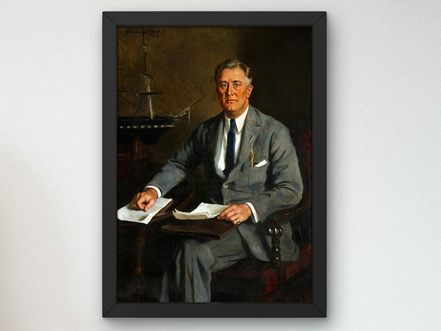 Franklin D. Roosevelt by Ellen Emmet Rand 1932, Wall Art Print, Fine Art Reproduction, Museum Quality Decor, Poster