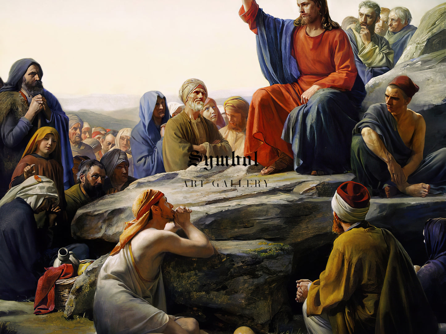 The Sermon on the Mount by Carl Bloch 1890, Wall Art Print, Fine Art Reproduction, Museum Quality Decor, Poster