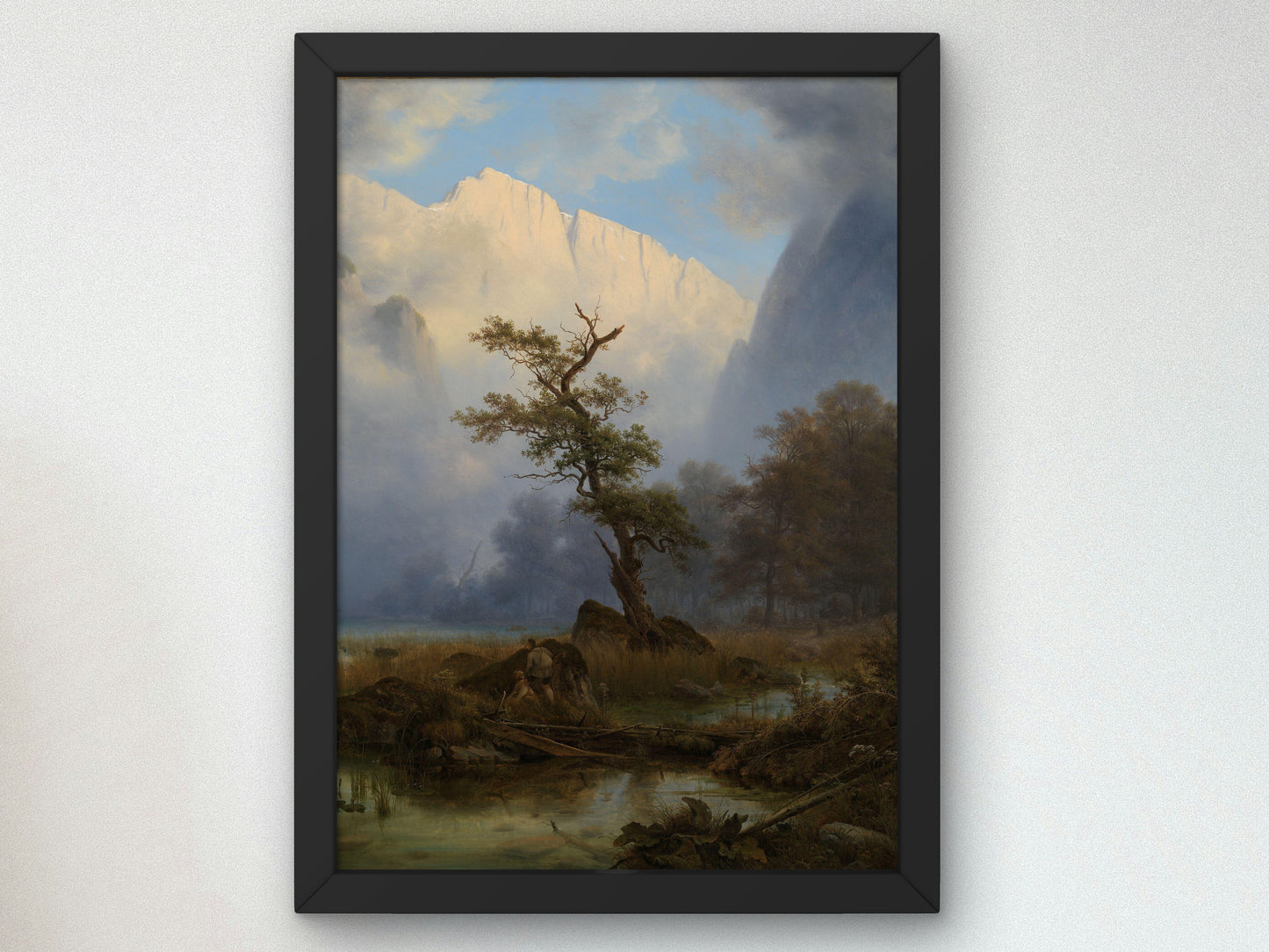 Duck Shooting on an Autumn Morning by Königssee by Thomas Fearnley 1835, Wall Art Print, Fine Art Reproduction, Museum Quality Decor, Poster