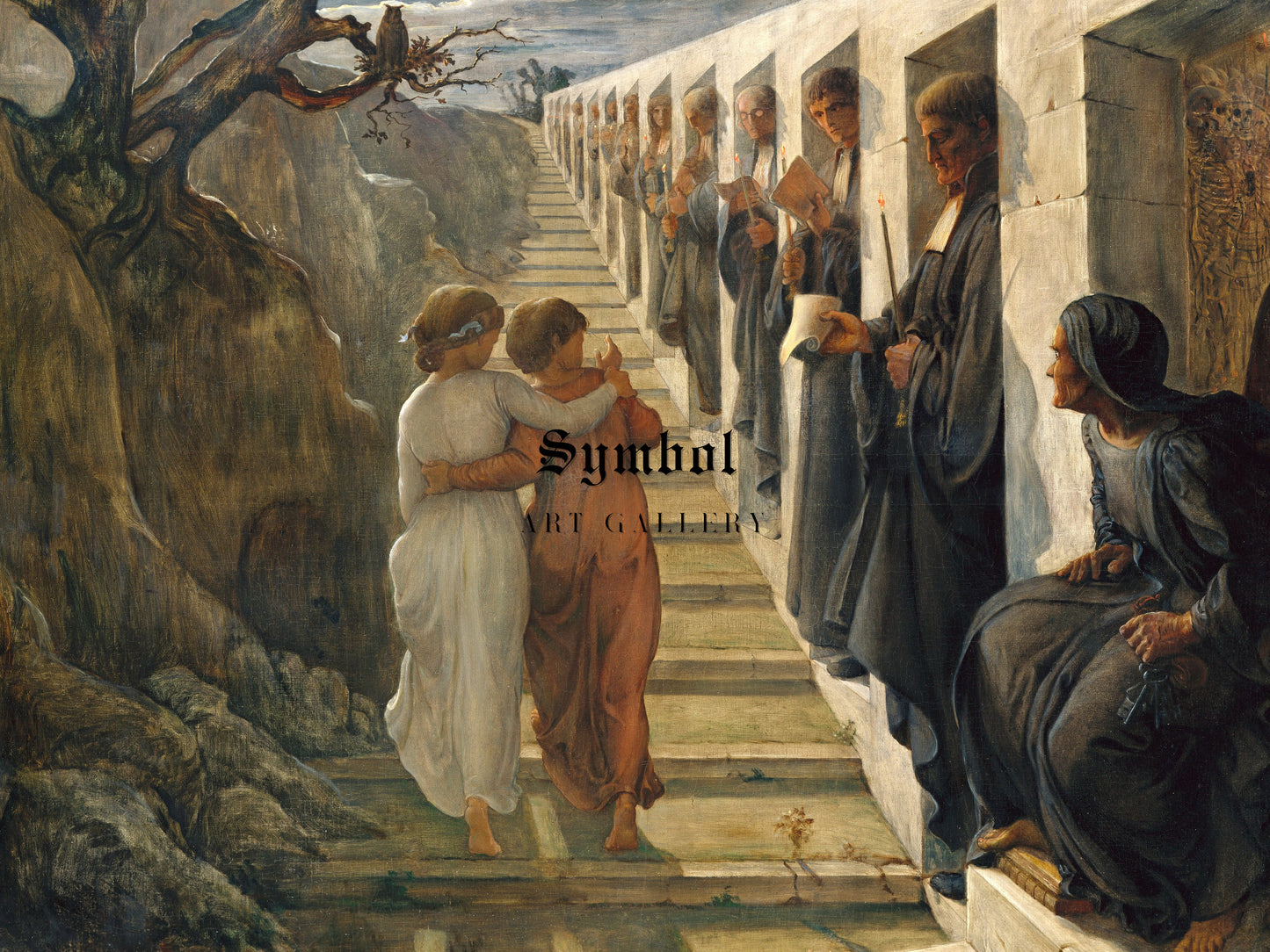 The Poem of the Soul The Bad Path by Louis Janmot, Wall Art Print, Fine Art Reproduction, Museum Quality Decor, Poster