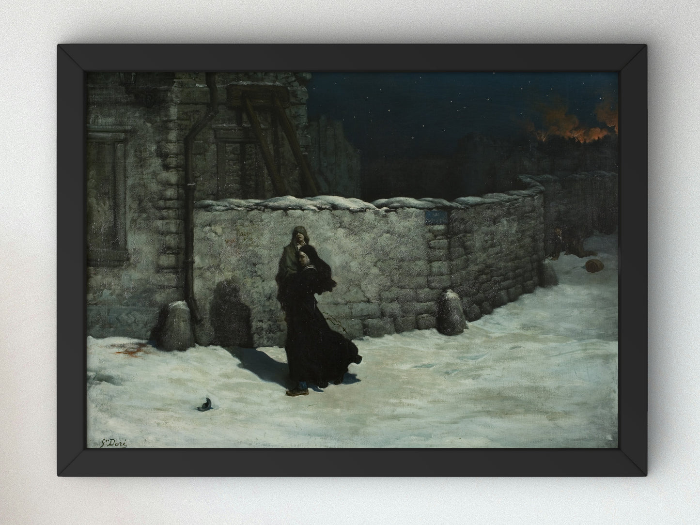 Episode of the Siege of Paris by Gustave Doré 1871, Wall Art Print, Fine Art Reproduction, Museum Quality Decor, Poster