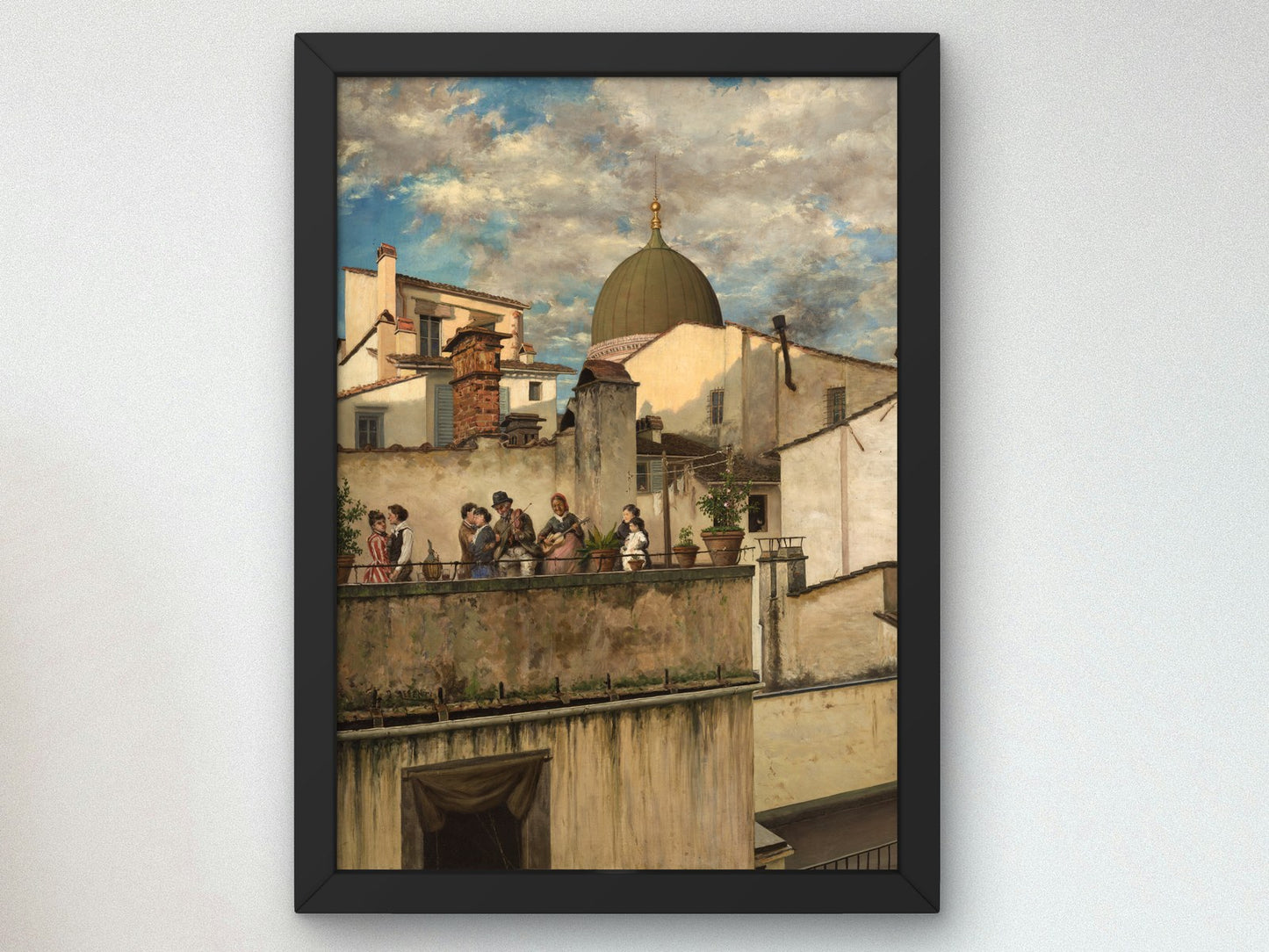 Street Musicians by Domenico Pesenti 1840, Wall Art Print, Fine Art Reproduction, Museum Quality Decor, Poster