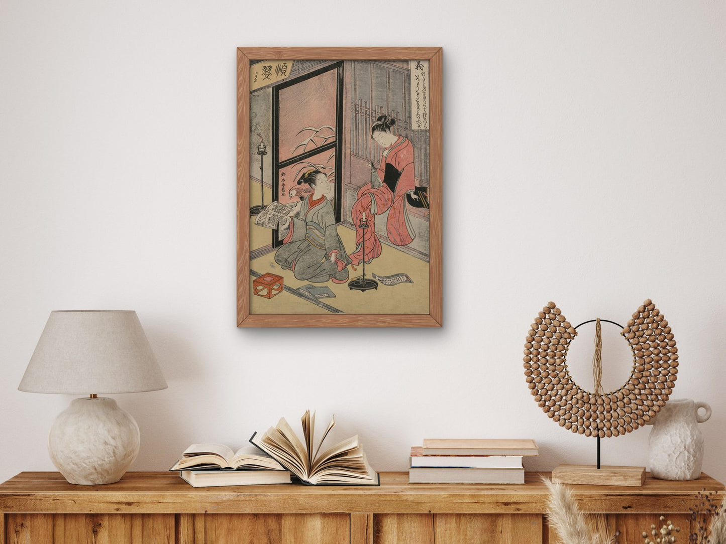Righteousness from The Five Virtues by Suzuki Harunobu 1767, Wall Art Print, Fine Art Reproduction, Museum Quality Decor, Poster